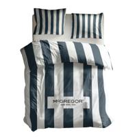 Dekbedovertrek McGregor - Eenpersoons (140x220 cm) - Wit/ Blauw Polycotton - Dessin: - McGregor - Dekbed-Discounter.nl