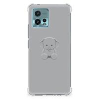 otorola Moto G72 Stevig Bumper Hoesje Grijs Baby Olifant