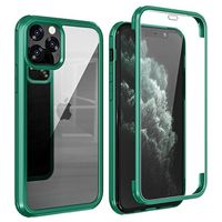 Shine&Protect 360 iPhone 11 Pro Max Hybride Hoesje - Groen / Doorzichtig - thumbnail