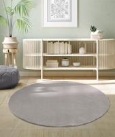 Karpet24 Loft - Luxe, Fluweelzacht Effen Vloerkleed in Zand, Modern & Stijlvol-Ø 120 cm rond
