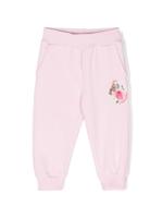 Monnalisa pantalon de jogging à fleurs brodées - Rose