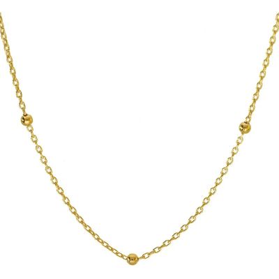 Glow 202.2186.45 Ketting Bolletjes geelgoud 2 mm 45 cm