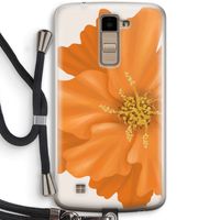Orange Ellila flower: LG K10 (2016) Transparant Hoesje met koord