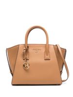 Michael Michael Kors Avril logo-lettering leather tote bag - Marron