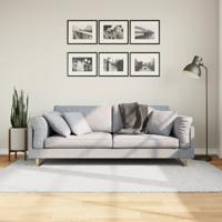 VidaXL Vloerkleed oviedo laagpolig 140x200 cm grijs