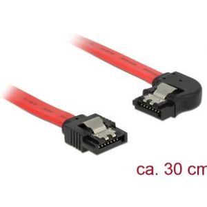 DeLOCK 83963 SATA-kabel 0,3 m SATA 7-pin Zwart, Rood