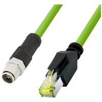 LogiLink CQM035S RJ45 Netwerkkabel, patchkabel CAT 6A 1.00 m Groen Vlambestendig, Halogeenvrij, Zuurbestendig, UV-bestendig, Oliebestendig 1 stuk(s)