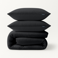 Dekbedovertrek Mousseline Tweepersoons (200x200 Cm) Donkergrijs Microvezel Effen Zydante - Overtrek - 200x200 Cm (Tweepersoons) - Zydante - Dekbed-Discounter.nl