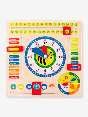 Educatief bord HORLOGE & SEIZOENEN van hout voor kinderen SMALL FOOT® meerkleurig