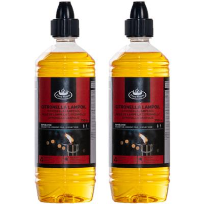 Bio lampenolie citronella - 2x - 750 ml - citrusgeur - fakkelolie - olie citroen