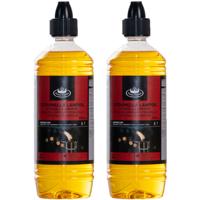 Bio lampenolie citronella - 2x - 750 ml - citrusgeur - fakkelolie - olie citroen