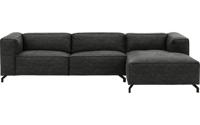 Goossens Bank Calvin grijs, micro leer, 3,5-zits, modern design