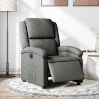 Fauteuil elektrisch verstelbaar stof donkergrijs