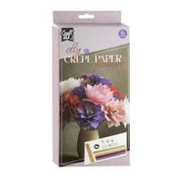 Creative Craft Group Hobbyset crepe bloemen maken 6 sheets 20x25 cm