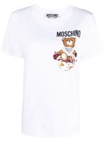Moschino t-shirt en coton à motif Teddy Bear - Blanc