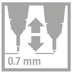 STABILO SENSOR, Fineliner, Medium 0.7 mm, Met Meeverende Punt, licht goen, per stuk