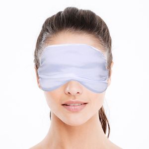 Luxe slaapmasker/ reismasker met  zachte vulling lichtblauw   -