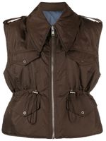 GANNI gilet à lien de resserrage - Marron GANNI gilet à lien de resserrage - Marron