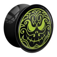 Double Flared Plug met Magic Skull Design Acryl Tunnels & Plugs - thumbnail