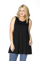 Yoek Top flare | Zwart | Maat 38/40