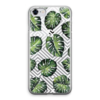 Geometrische jungle: iPhone 8 Transparant Hoesje