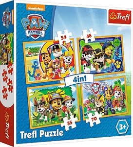 Tref Puzzel paw patrol 4 in 1: 35/48/54/