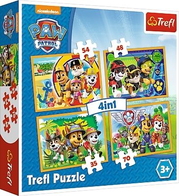 Tref Puzzel paw patrol 4 in 1: 35/48/54/