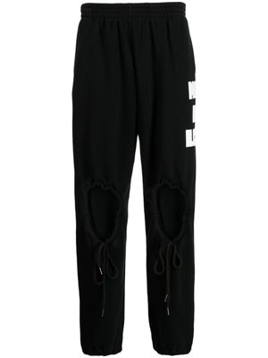 Natasha Zinko pantalon de jogging cœur - Noir