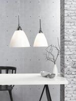 Hanglamp opaal glas metaal &apos;Read 20&apos; Nordlux glas 200mm E27 fitting wit metaal