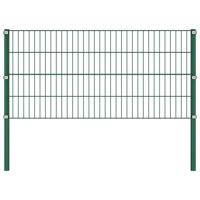 VidaXL Schuttingpaneel met palen ijzer 176,5x80 cm groen