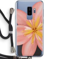 Pink Ellila Flower: Samsung Galaxy S9 Plus Transparant Hoesje met koord