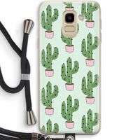 Cactus Lover: Samsung Galaxy J6 (2018) Transparant Hoesje met koord