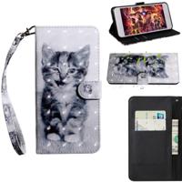 3D-schilderij patroon gekleurde tekening horizontale Flip TPU + PU lederen draagtas met houder & kaartsleuven & portemonnee voor Motorola G6 (glimlach