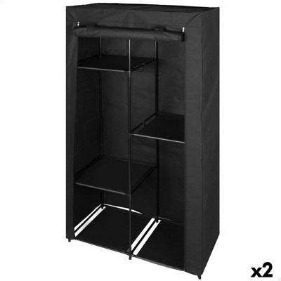 Klerenkast Max Home Zwart 88 X 167 X 45 CM 2 Stuks