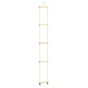 VidaXL Touwladder 30x168 cm massief hout en pe