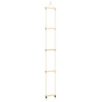 VidaXL Touwladder 30x168 cm massief hout en pe - thumbnail