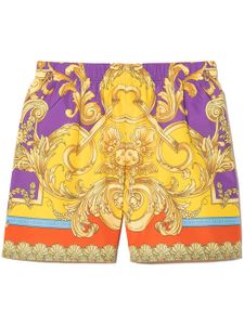 Versace Kids short de bain à imprimé baroque - Jaune