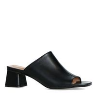 Manfield leren muiltjes zwart - thumbnail