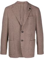 Lardini Blazer met pied-de-poule print - Beige - thumbnail