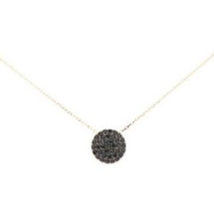 Glow 202.0674.45 Ketting Disc geelgoud-zirconia zwart-wit 42-45 cm