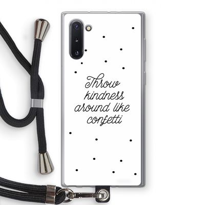 Confetti: Samsung Galaxy Note 10 Transparant Hoesje met koord