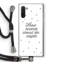 Confetti: Samsung Galaxy Note 10 Transparant Hoesje met koord