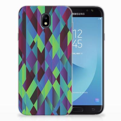 Samsung Galaxy J7 2017 | J7 Pro | TPU Hoesje | Abstract Green Blue