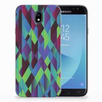 Samsung Galaxy J7 2017 | J7 Pro | TPU Hoesje | Abstract Green Blue
