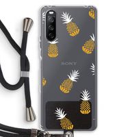 Ananasjes: Sony Sony Xperia 10 III Transparant Hoesje met koord