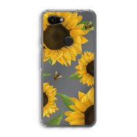 Sunflower and bees: Google Pixel 3a Transparant Hoesje