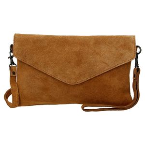 Charm Suède Envelop Clutch / Avondtasje Cognac