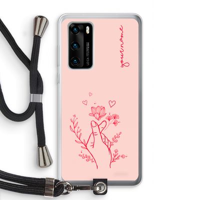 Giving Flowers: Huawei P40 Transparant Hoesje met koord