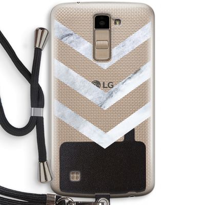 Marmeren pijlen: LG K10 (2016) Transparant Hoesje met koord