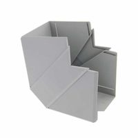 Buitenhoek kabelgoot 130x60mm grijs RAL 7030 Canalit 951609